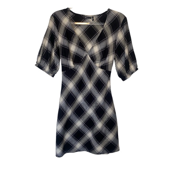 ASOS Dresses & Skirts - ASOS Petite Mini Tea Dress in Black Check